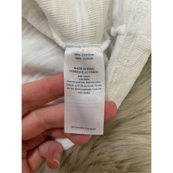 Faherty Men's White Henley Shirt 100% Cotton Long Sleeve Soft Knit XL - Picture 6 of 10